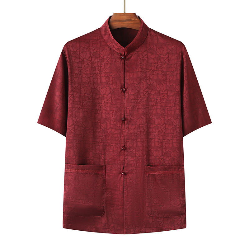 中国风唐装男士短袖上衣