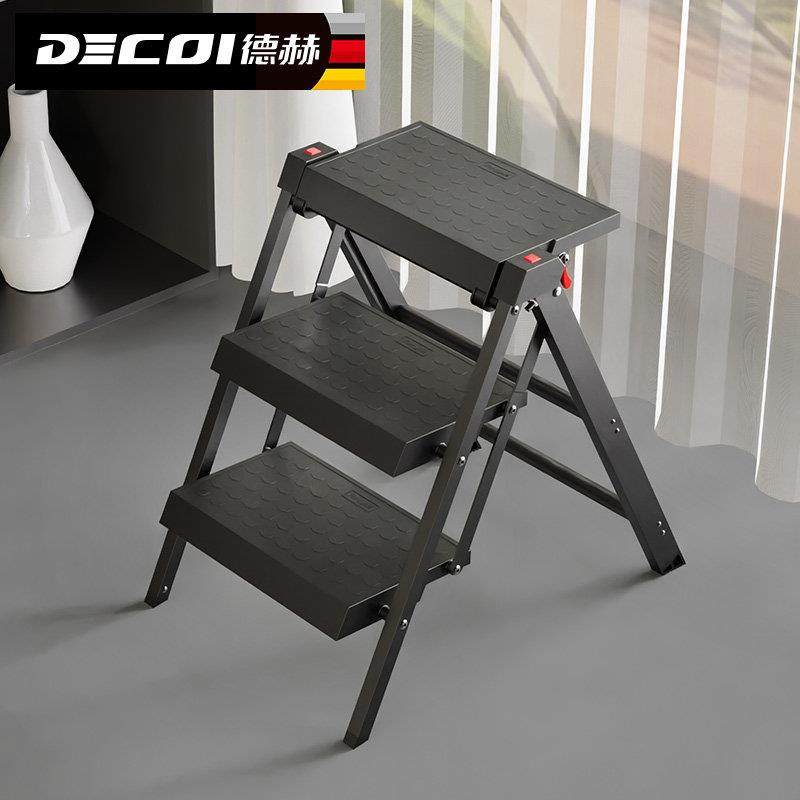 家庭用折叠梯子加厚铝合金直梯可携式伸缩梯子室内人字梯三步梯家