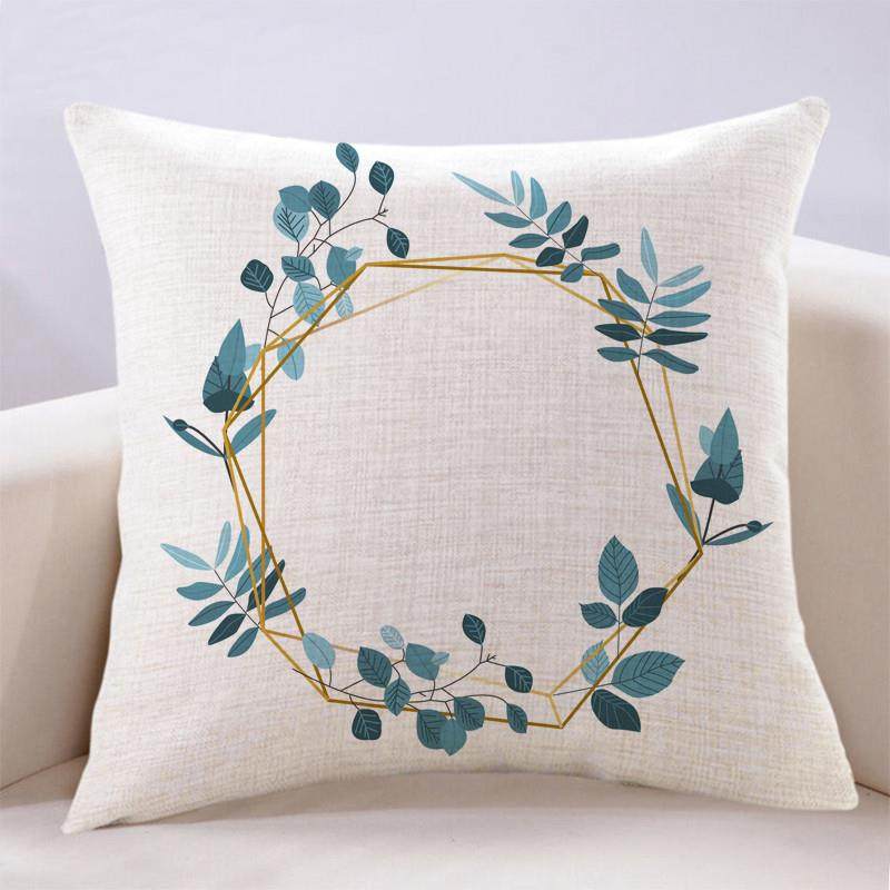 手绘唯美小清新花环复古简约抱枕沙发客厅卧室靠背床上飘窗靠枕垫