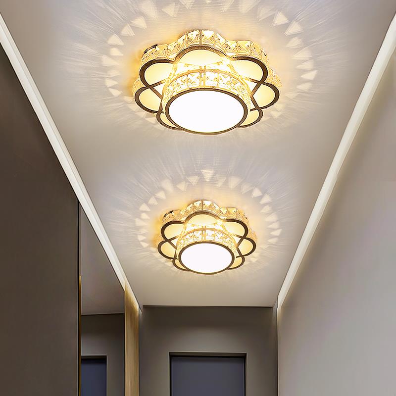 水晶过道灯走廊灯玄关灯嵌入式入户门厅阳台灯现代简约网红爆款