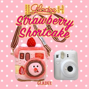 蛋糕拍立得造型相机包日本GLADEE毛绒包原创幽默设计Instant Camera Pouch Cake