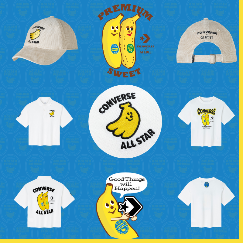 GLADEECONVERSE联名款香蕉T恤帽
