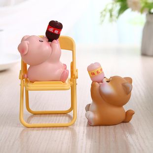 治愈系情绪摆件解压办公室桌面装饰品柴犬小狗狗高级感小众氛围感