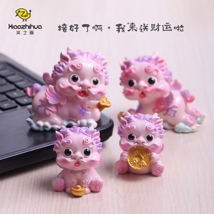 貔貅招财摆件麒麟一对乔迁之喜开业柿柿如意旺财吞金兽发财小礼物