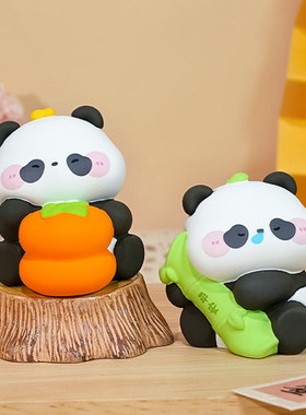 成都熊猫基地新年好运盲盒摆件