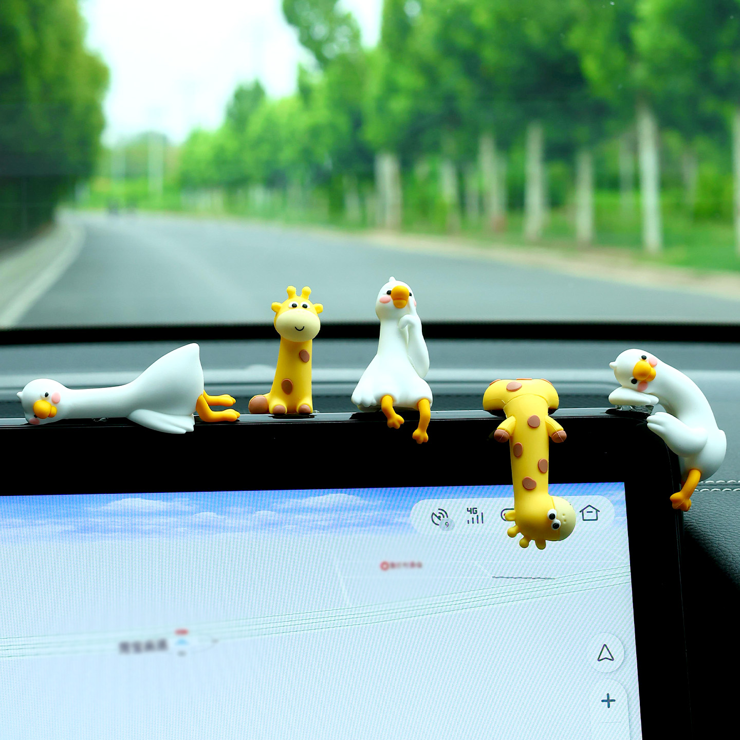 治愈系小玩意车内导航显示屏挂件