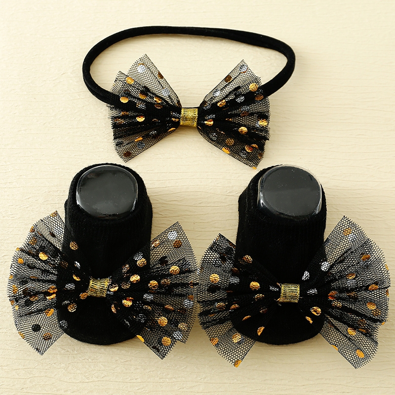 韩版女宝宝满月周岁礼物发带套装