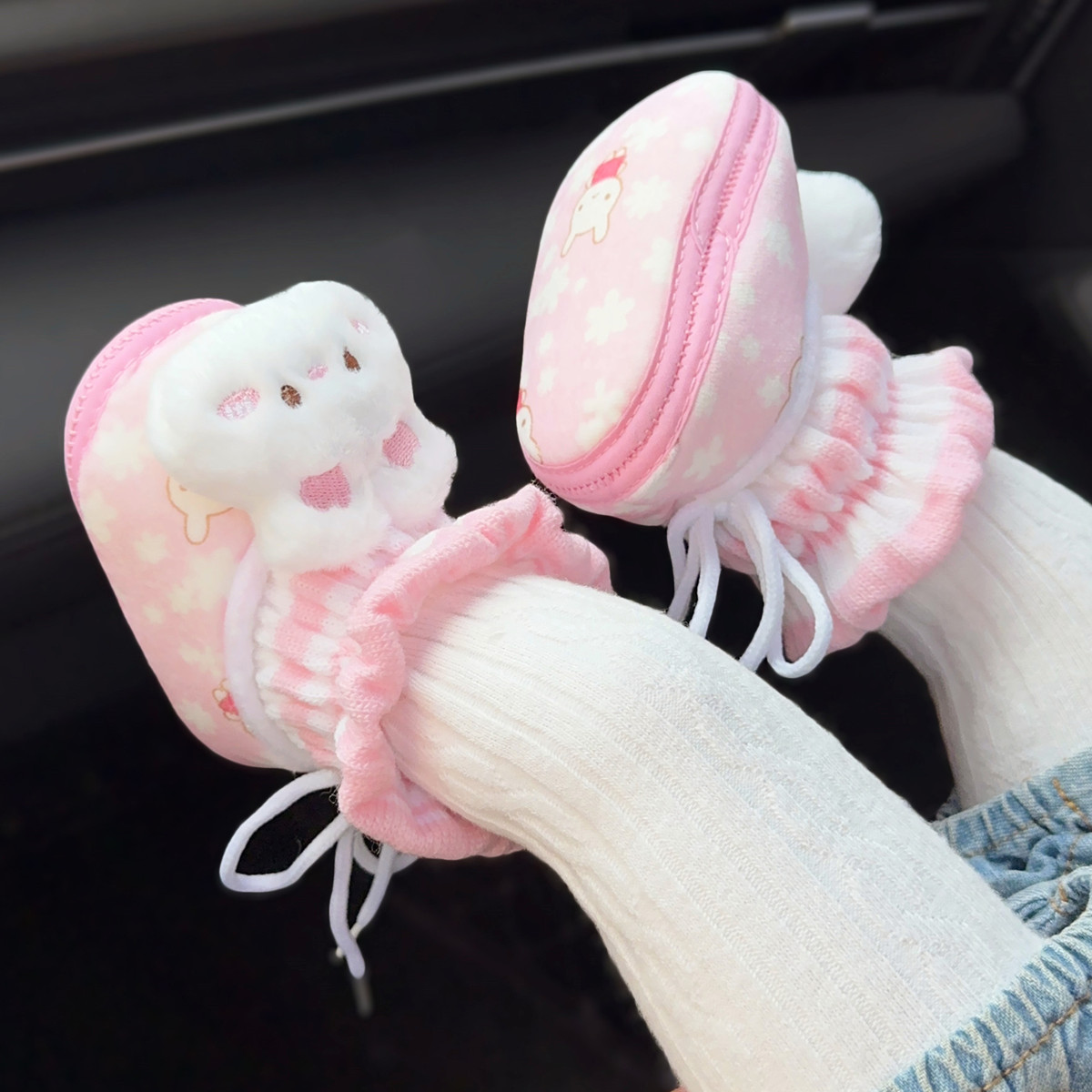 秋冬新生婴儿宝宝可爱公主加厚鞋