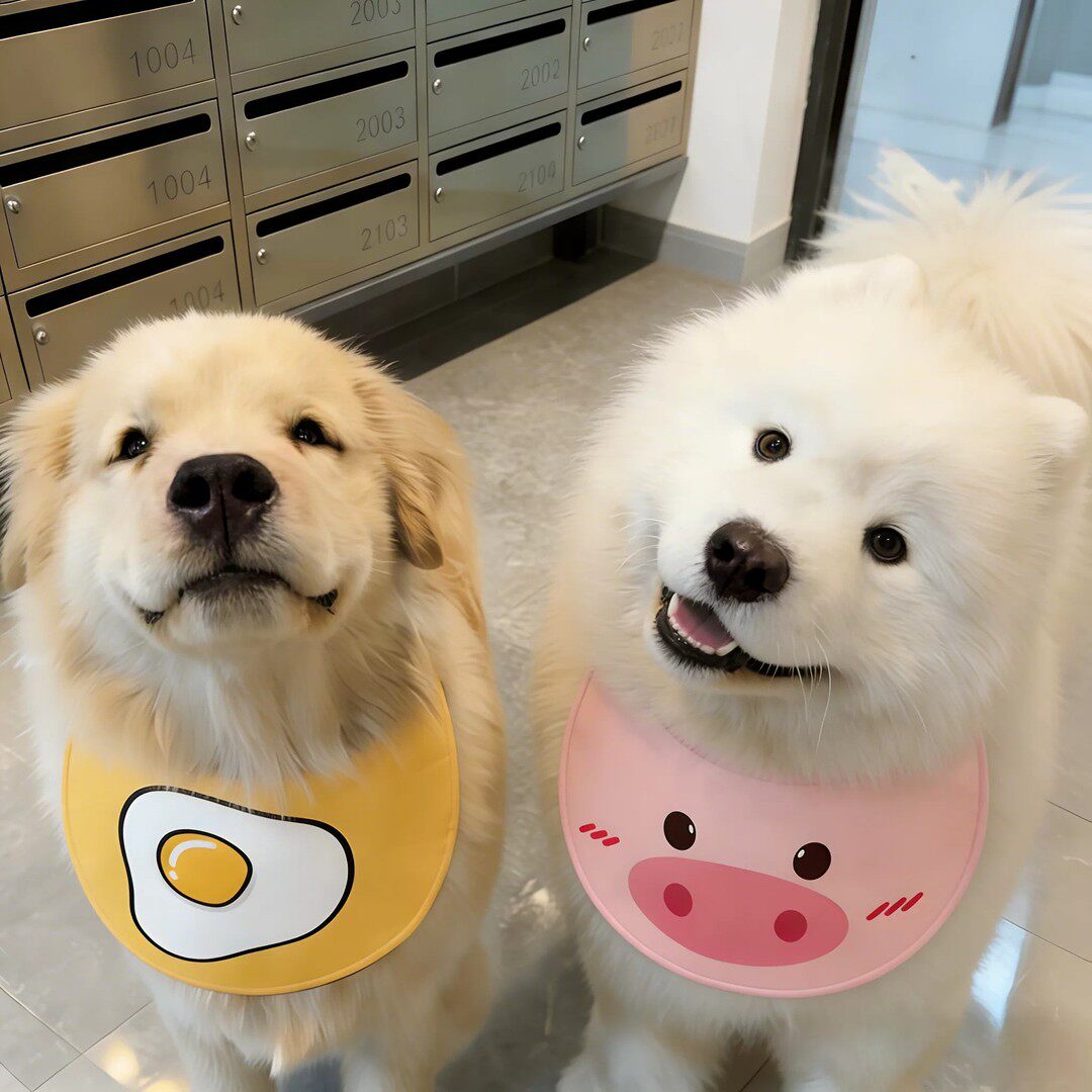 狗狗口水巾可爱卡通围兜中大型犬