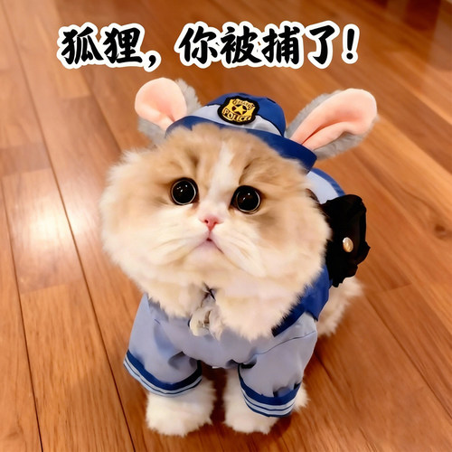 猫咪兔子警长四季可爱变身装兔子