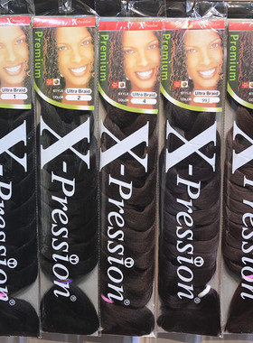 xpression彩色大辫子假发化纤非洲黑人脏辫假发欧美外贸亚马批发