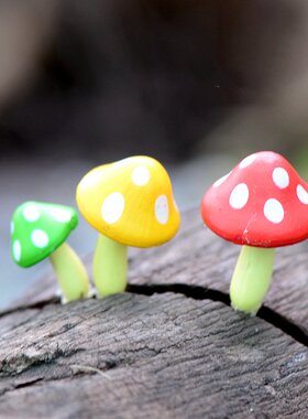 迷你PVC仿真蘑菇花盆造景装饰