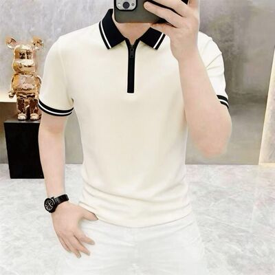 高档夏季新款翻领短袖Polo衫男士时尚商务休闲半袖体恤男装16169