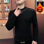 黑甲战士 潮流修身 秋冬新款 加厚卫衣男士 长袖 休闲商务时尚 帅气