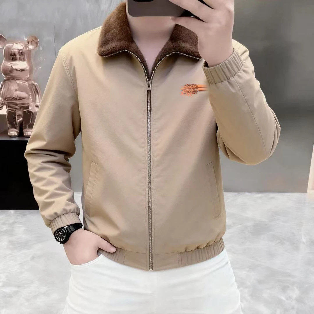 2026新款时尚潮流老钱风休闲设计师秋冬奢潮男高端夹克外套2693