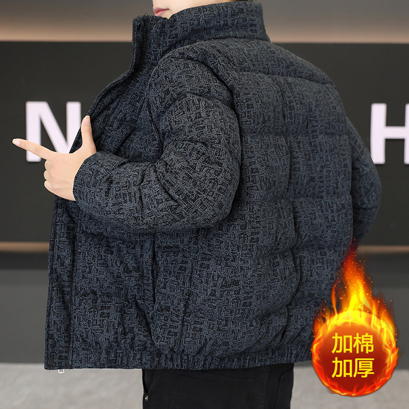 灯芯绒棉衣男士高级感冬季加厚保暖立领青年休闲百搭抗寒棉服外套