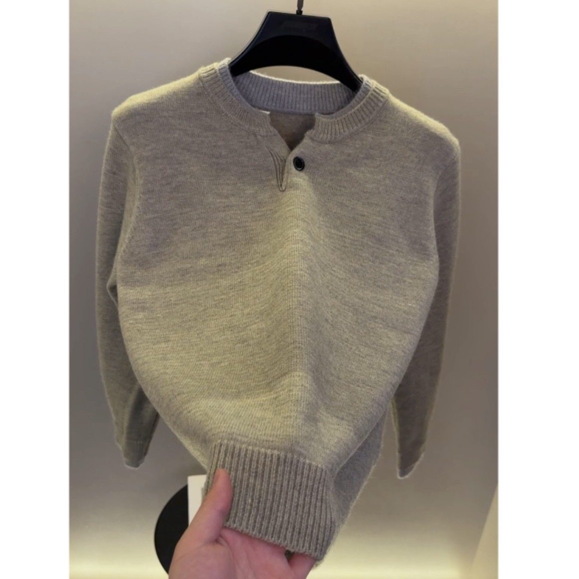 高档秋冬假两件针织衫毛衣男士圆领时尚潮流保暖打底衫男装J9826