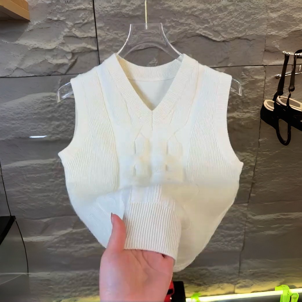 【马甲】秋冬新款V领编织麻花针织背心男士时尚打底衫毛衣男装608