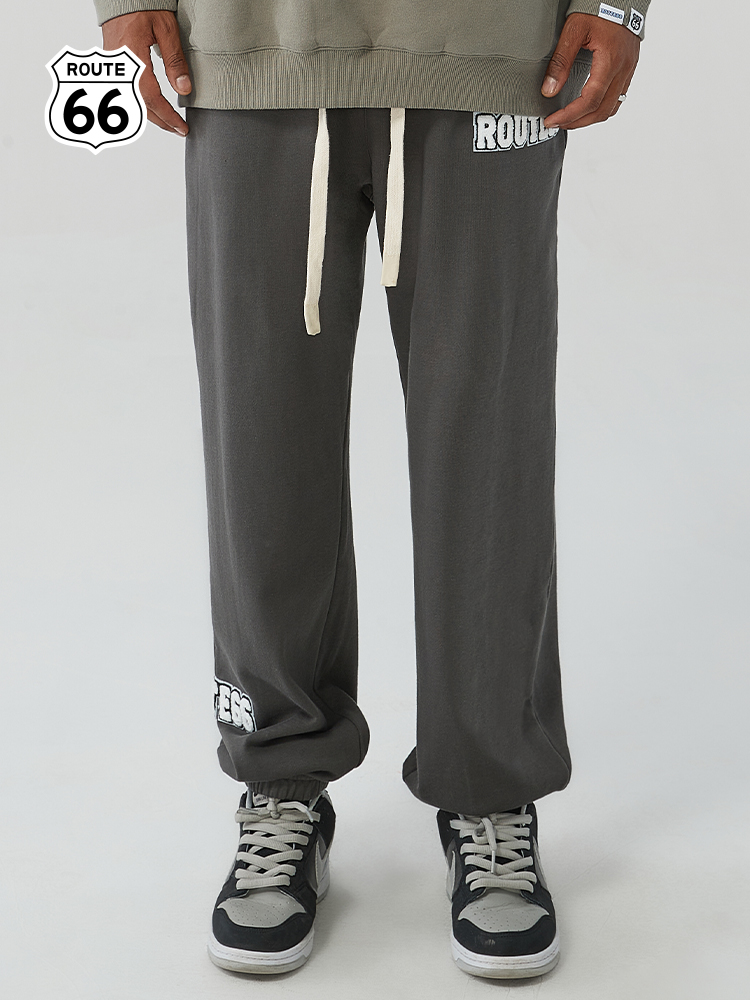 ROUTE66重磅束脚运动卫裤男