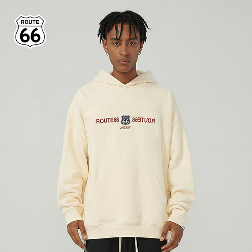 重磅ROUTE66复古美式潮牌连帽潮
