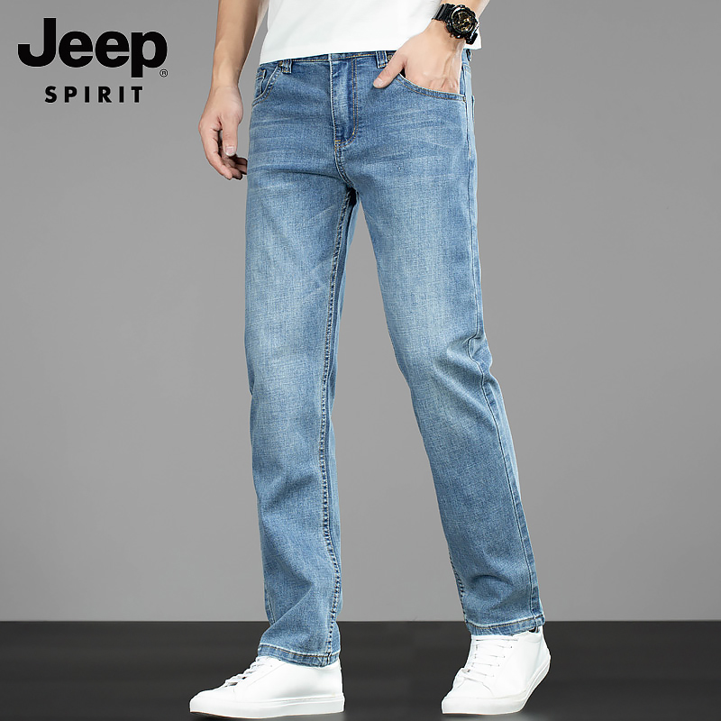 大码长裤牛仔裤拉链水洗