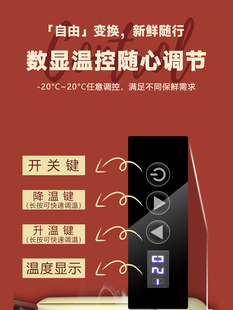 直销复古红车载冰箱12v24V车家两用压缩机可制冷冷冻冷藏货车小型