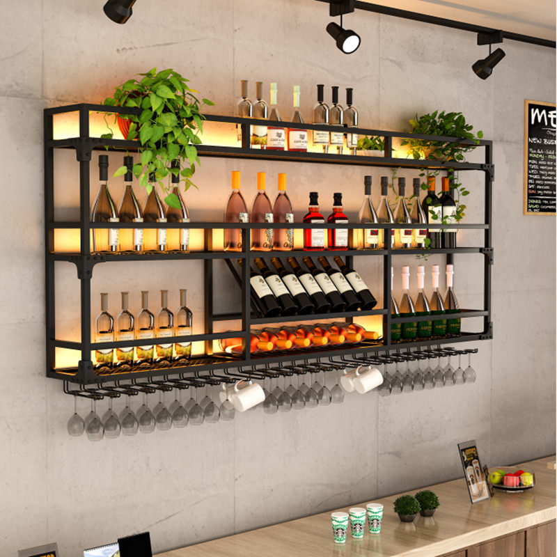 吧台墙上酒架置物架红酒柜格子架壁挂葡萄酒展示架悬挂酒杯收纳层,住宅家具,酒架,淘宝优惠券,粉丝福利购,淘宝优惠卷