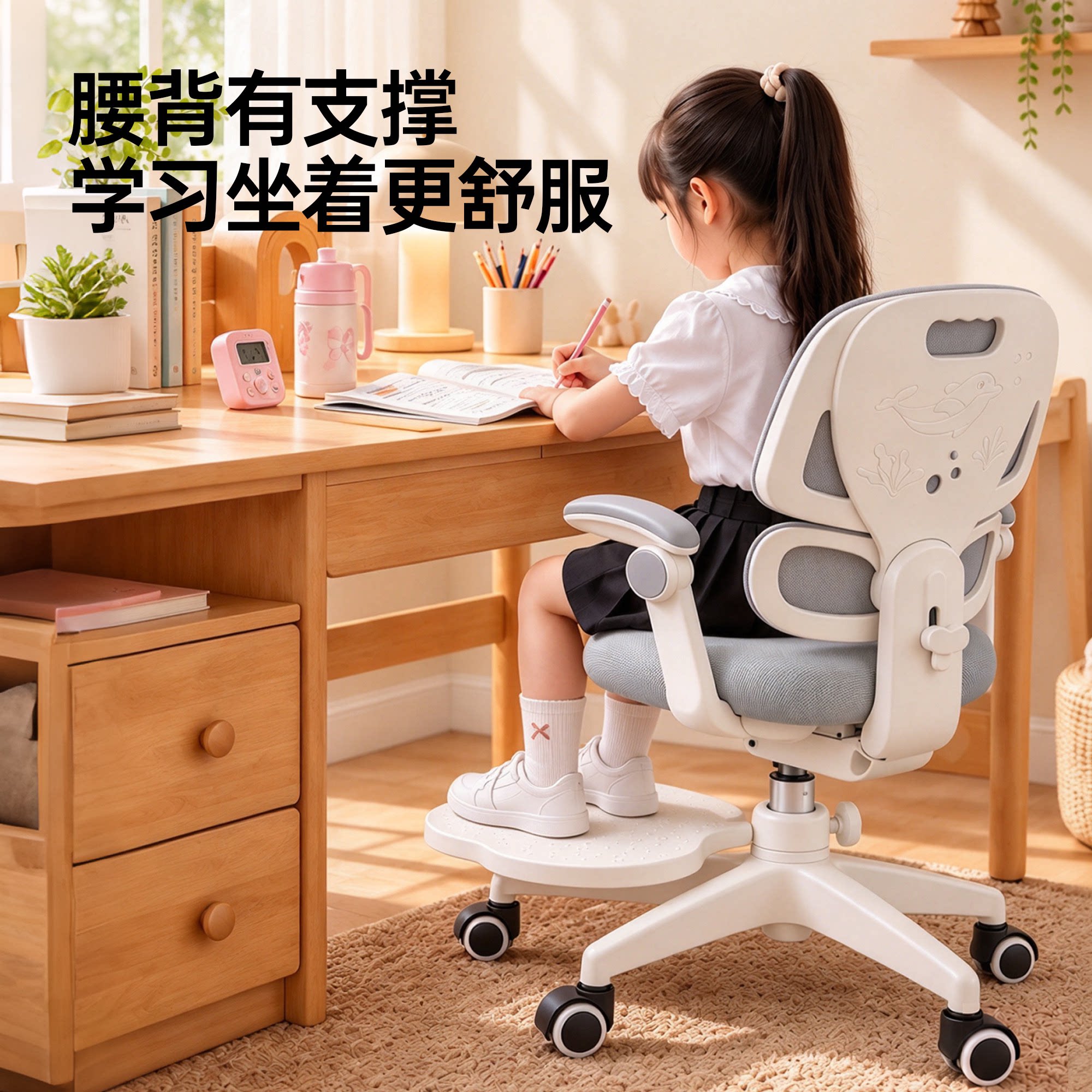 儿童学习椅人体工学护腰矫姿