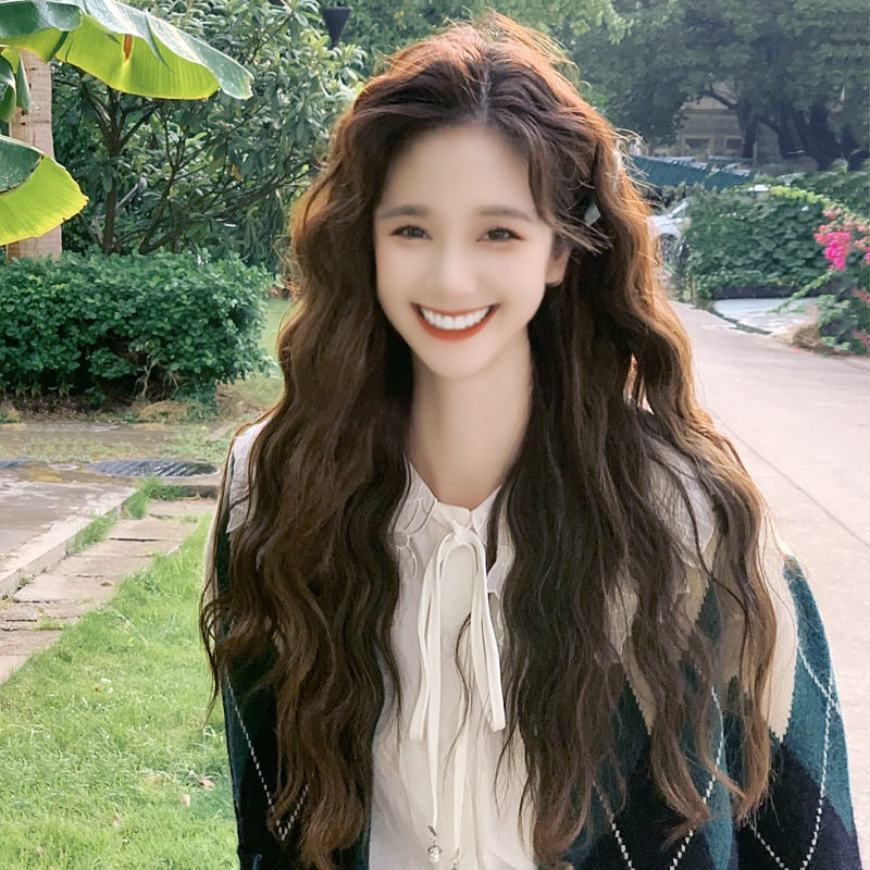 假发女长卷发网红羊毛卷中分