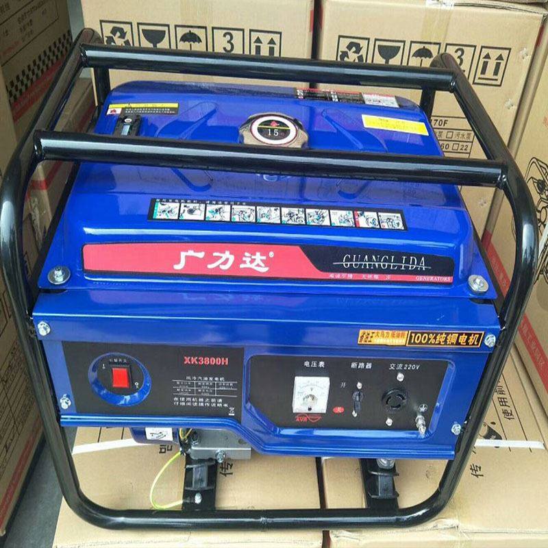 单相迷你380V3KW电启动 汽油 全铜小型汽油发电机220v家用发电机