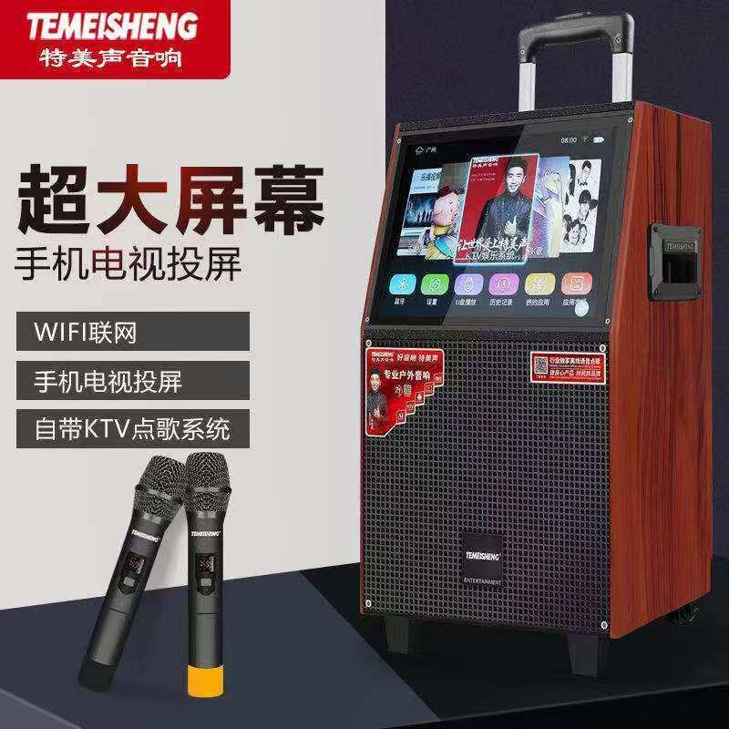 浪庭智能广场舞音响 特美声音箱带显示屏大功率重低音k歌一体机