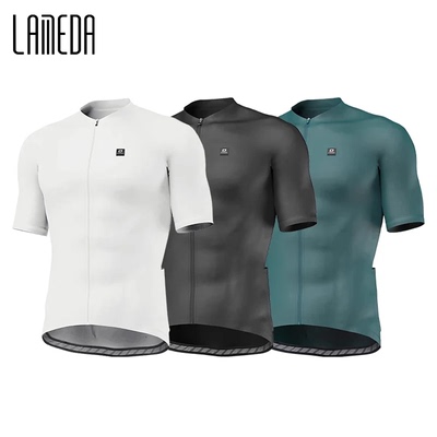 LAMEDA Men's Cycling Jersey Moisture Wicking Short Sleeve Fu