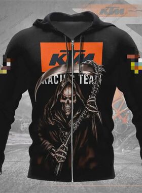 KTM Cycle Jersey Cycling Clothes for Men Zip-up Hoodie Men's