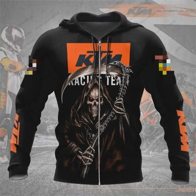 KTM Cycle Jersey Cycling Clothes for Men Zip-up Hoodie Men's