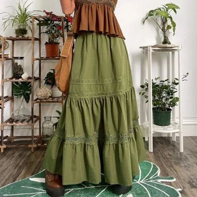 Lamuusaa y2k Skirt Women Fairycore Aesthetic Clothes Lace Pa