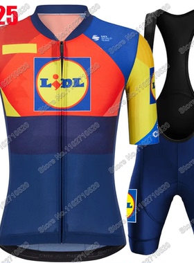Lidl Team 2025 Cycling Jersey Set Men Summer USA Aero Clothi
