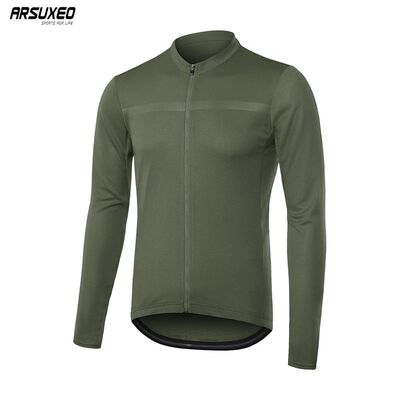 ARSUXEO Men's Spring Cycling Jersey MTB Road Long Sleeve Mot