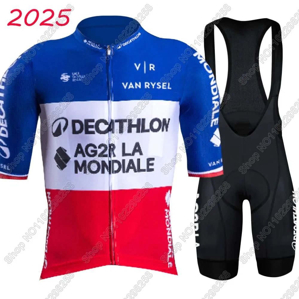 France Team AG2R 2025 Cycling Jersey Set Summer Bicycle Clot