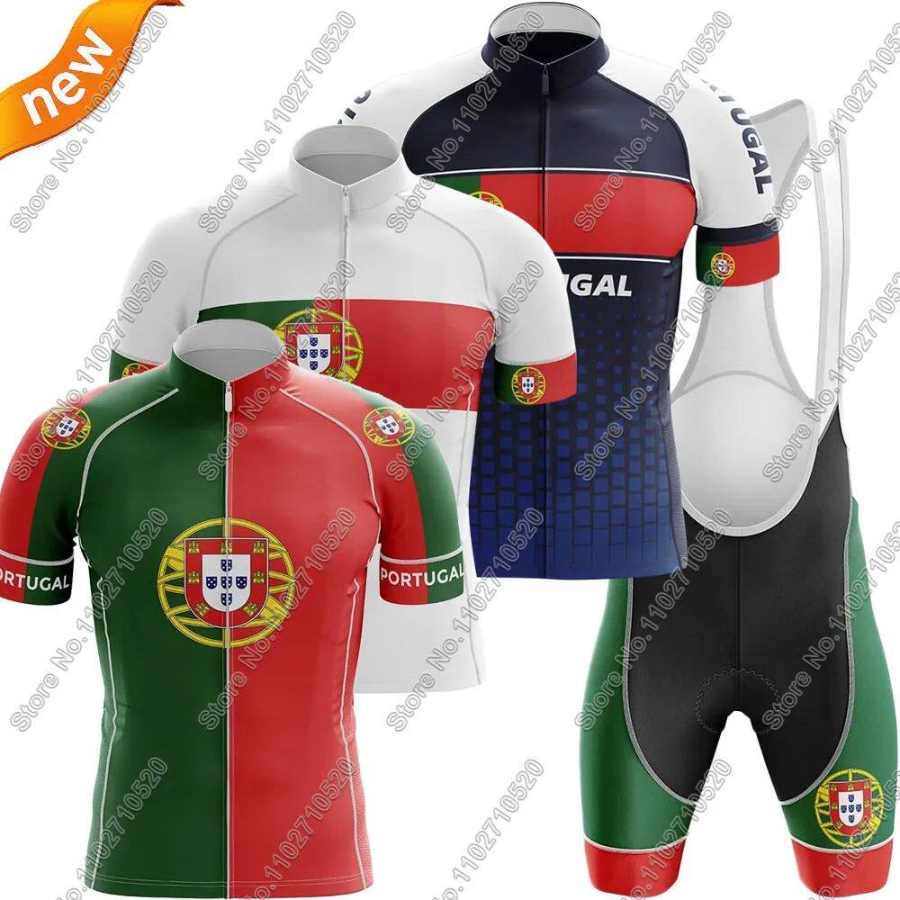 2025 Pro Team Portugal Cycling Jersey Set Mens Summer Bicycl