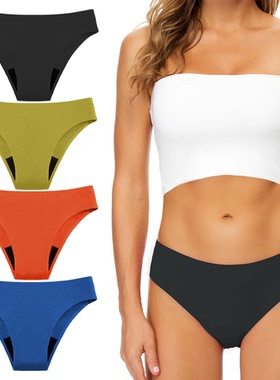 Teens Seamless Swimwear Menstrual Panties 4-Layer Leakproof