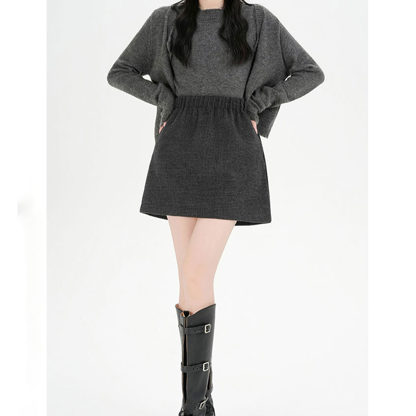 【赠运费险】高级格纹A字短裙子