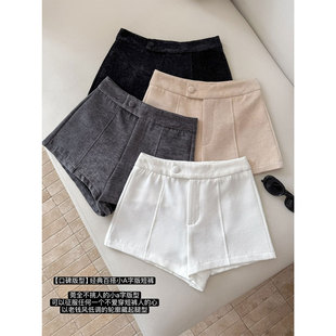 口碑版型经典百搭小a字版短裤冬外穿显瘦气质休闲裤女秋打底靴裤