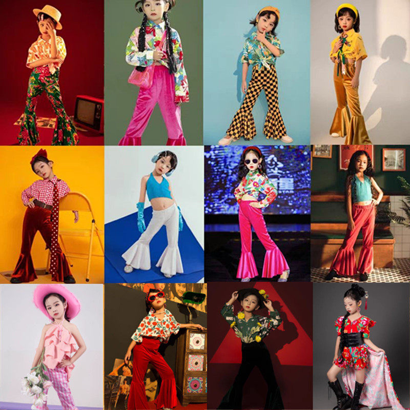 8090年代港风儿童走秀演出服模卡