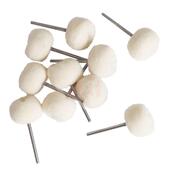 打磨抛光磨头带柄白布轮吊磨机工具金属镜面抛光轮纯棉绒布轮磨头