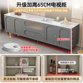 岩板高款 电视柜现代简约收纳储物柜一体组合客厅家用实木电视机柜
