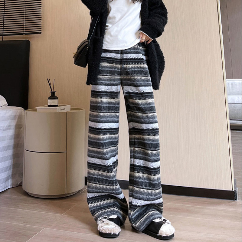 孕妇毛呢阔腿裤春秋冬新款大码直筒休闲高个子条纹民族风托腹裤子,孕妇装/孕产妇用品/营养,孕妇休闲裤,淘宝优惠券,粉丝福利购,淘宝优惠卷