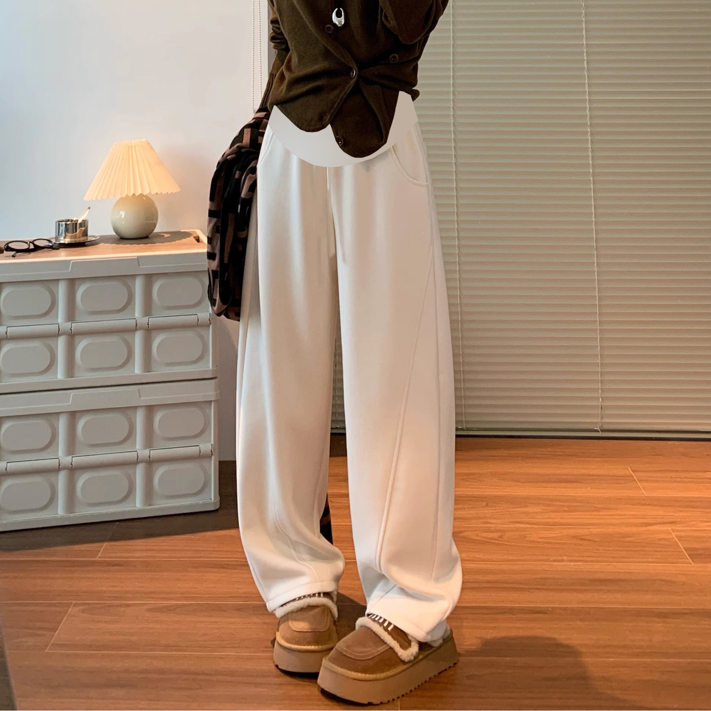 白色孕妇阔腿裤春秋款垂感托腹弯腿裤宽松大码运动裤垂感拖地长裤,孕妇装/孕产妇用品/营养,孕妇休闲裤,淘宝优惠券,粉丝福利购,淘宝优惠卷