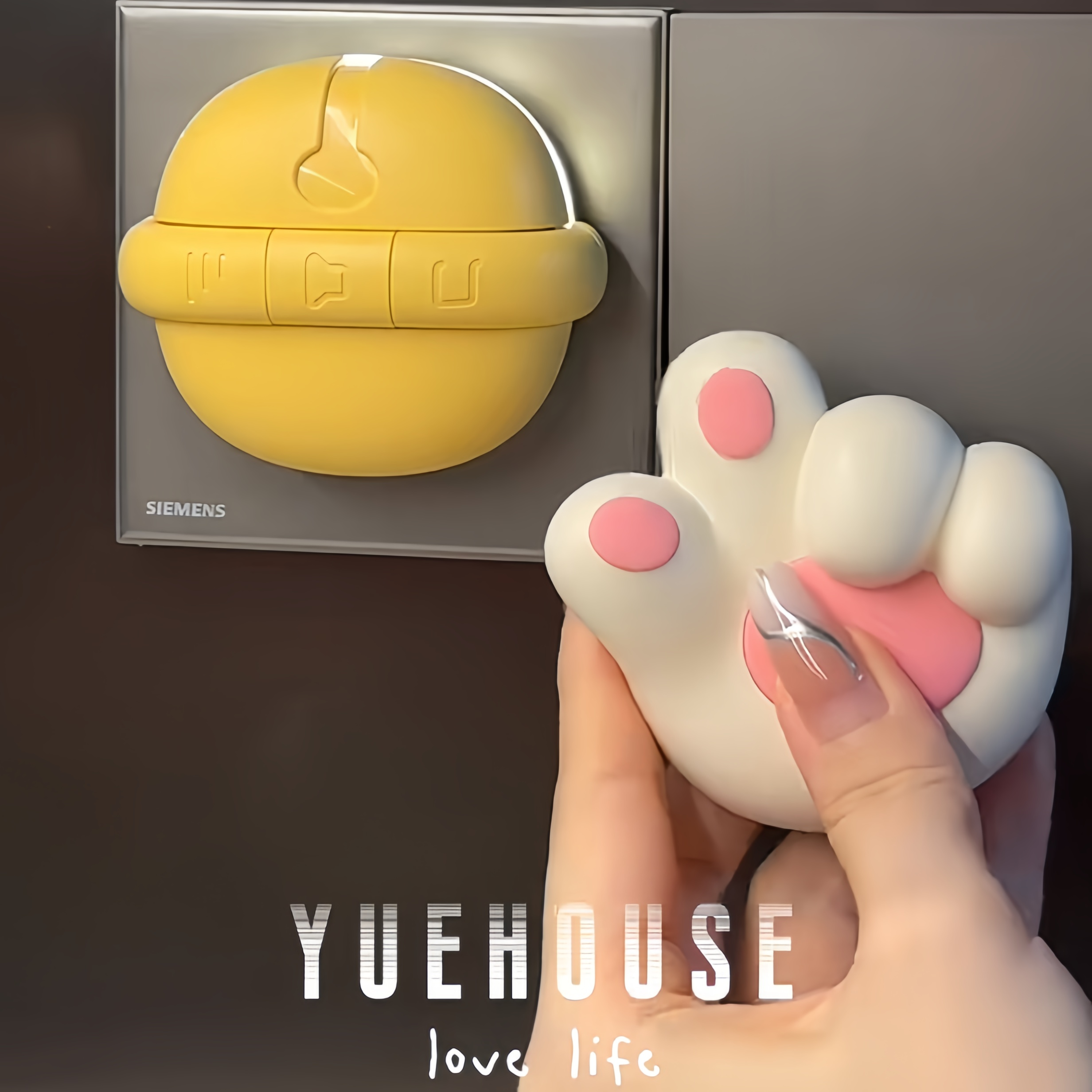 回家的仪式感可爱猫爪门铃电子无