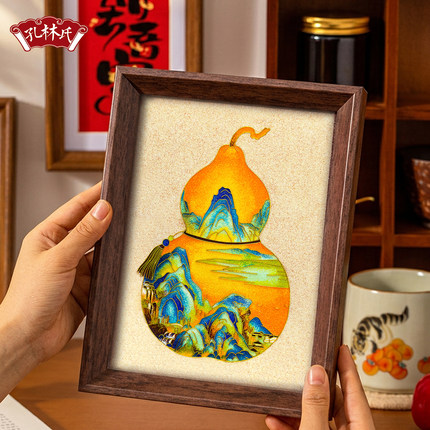 福禄葫芦 景泰蓝掐丝珐琅画diy手工材料包装饰伴手礼非遗金丝沙画