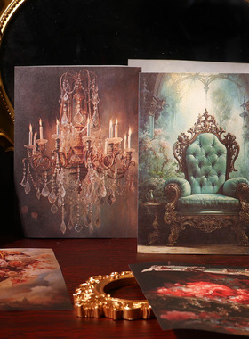 失格境地系列素材纸20张入 文艺复古花卉宫殿手帐装饰打底背景纸